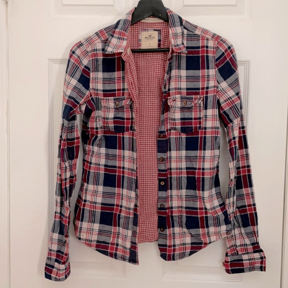 Hollister plaid button down